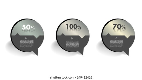 Circle infographics speech bubbles.