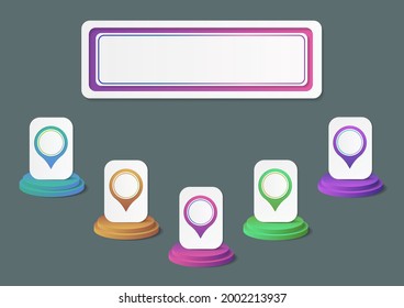 Circle infographics template design vector