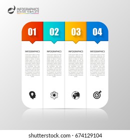 Circle infographics. Template for diagram, graph, presentation and chart. Vector illustration with 4 steps