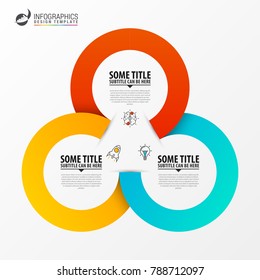 Circle Infographics. Template For Diagram, Graph, Presentation And Chart. Vector Illustration With 3 Steps