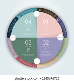 Circle infogrfphic. Circle infogrfphic. Infographic report template layout. Web design. Business presentation template vector. 