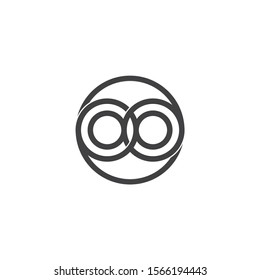 circle inifinity lines logo vector