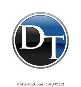 Circle Initial DT Firm Symbol Logo Design