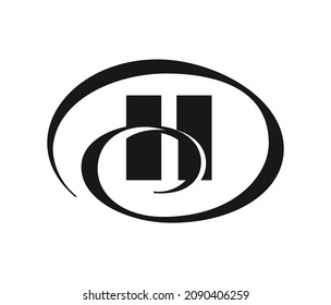 circle initial H Hilton logo service hotels and resorts company global icon vector template
