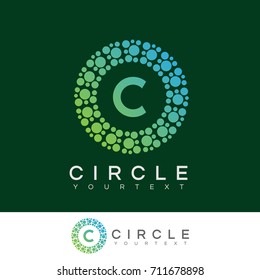 circle initial Letter C Logo design
