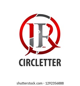 Circle initial letter JR logo concept design. Symbol graphic template element vector