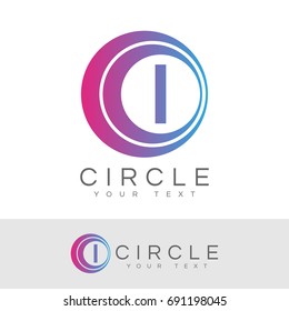 circle initial Letter L Logo design