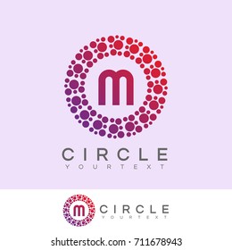 circle initial Letter M Logo design
