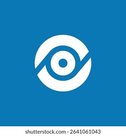 Circle Initial Letter O PD DP logo design vector template