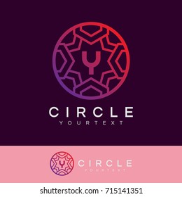 circle initial Letter Y Logo design