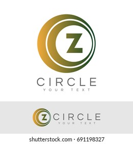 circle initial Letter Z Logo design