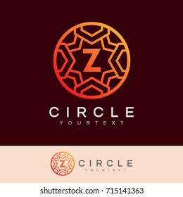 circle initial Letter Z Logo design