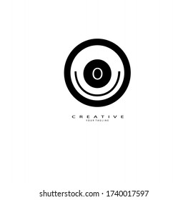 Letra Círculo Inicial O Letra Única atractiva belleza moderna de lujo adorno de color blanco negro logotipo en monograma. logotipo vectorial de diseño.