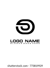 Circle initial O logo template vector