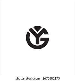 Circle Initials Monogram GY YG Logo Design