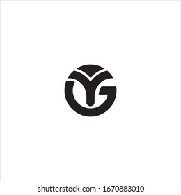 Circle Initials Monogram GY YG Logo Design