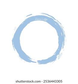 Pintura de pincel de tinta circular, marco de trazo redondo negro, Ilustración vectorial.