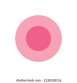 Circle inside another circle vector illustration