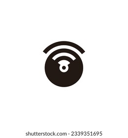 circle internet signal button symbol icon vector 