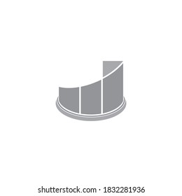 circle invest logo symbol vector design