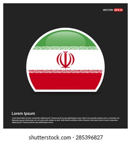 circle Iran flag Sticker