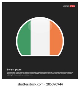 circle Ireland flag Sticker
