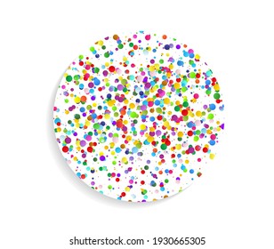 circle isolated with confetti  vector background