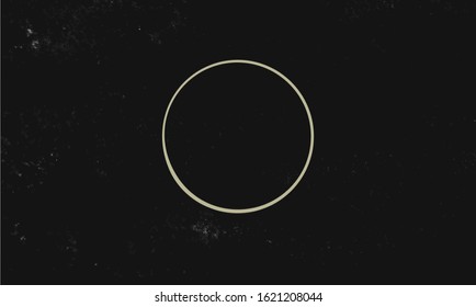 Circle isolated on dark background. Magic vector decorative element