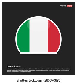circle Italy flag Sticker