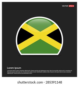 circle Jamaica flag Sticker
