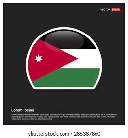 circle Jordan flag Sticker