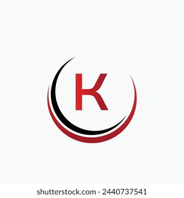 Circle K Letter Digital Network , abstract K dotted logo design.