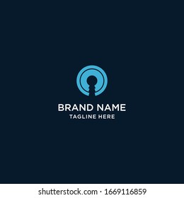 Circle Key logo template design in Vector illustration 