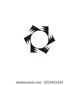 Circle, knife geometric symbol simple logo vector