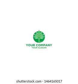 Circle L Cannabis Logo Design Vector