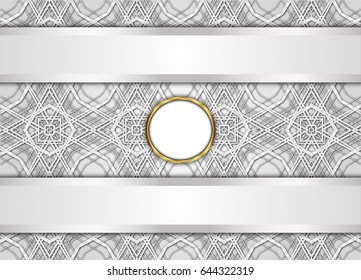 Circle label and abstract background. Blank for message or text.