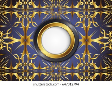 Circle label and abstract background. Blank for message or text.