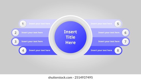 Circle Label Infographic Presentation Vector