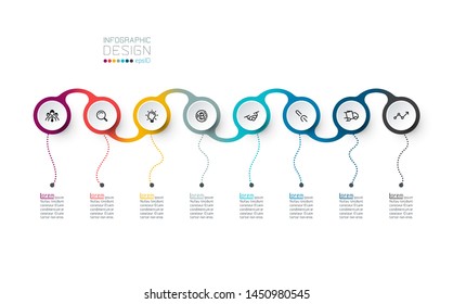 Circle label infographic vector art.