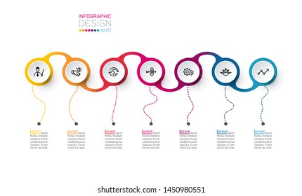 Circle label infographic vector art.