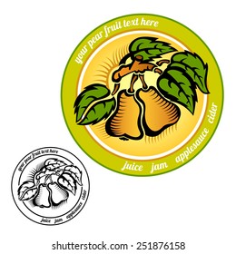 circle label with per on branch color and black engraving