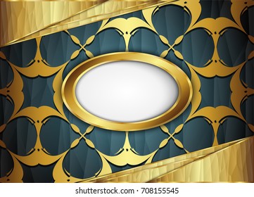 Circle label with vector background.Blank for message or text.