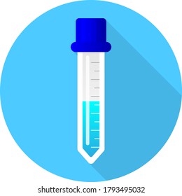 Cartoon Vektor für Circle Laboratory Equipment - Zentrifuge Tube Symbol einzeln auf weißem Hintergrund