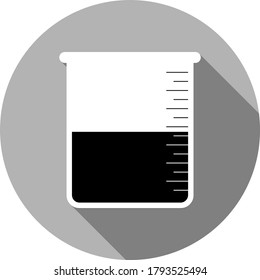Vector De Caricatura De Equipo De Laboratorio Círculo - Icono De Lucerador De Silhouette Blanco Y Negro Aislado En Fondo Blanco