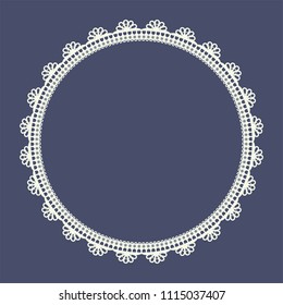 circle lace border pattern. vector illustration
