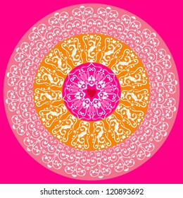 Circle lace ornament