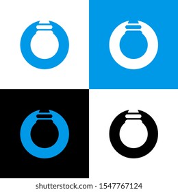 Circle lamp logo icon design template elements, creative lamp symbol