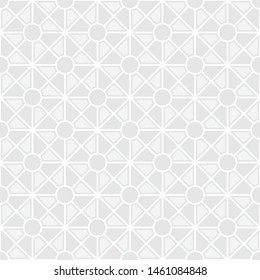 Circle and lattice diagonal square seamless pattern background vector.
