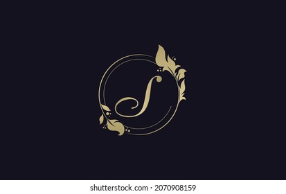 Circle leaf and creative art, symbol, logo design with S letters for professional brand and business