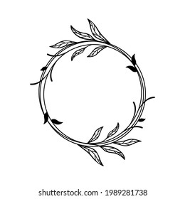 Circle leaf icon design template vector illustration